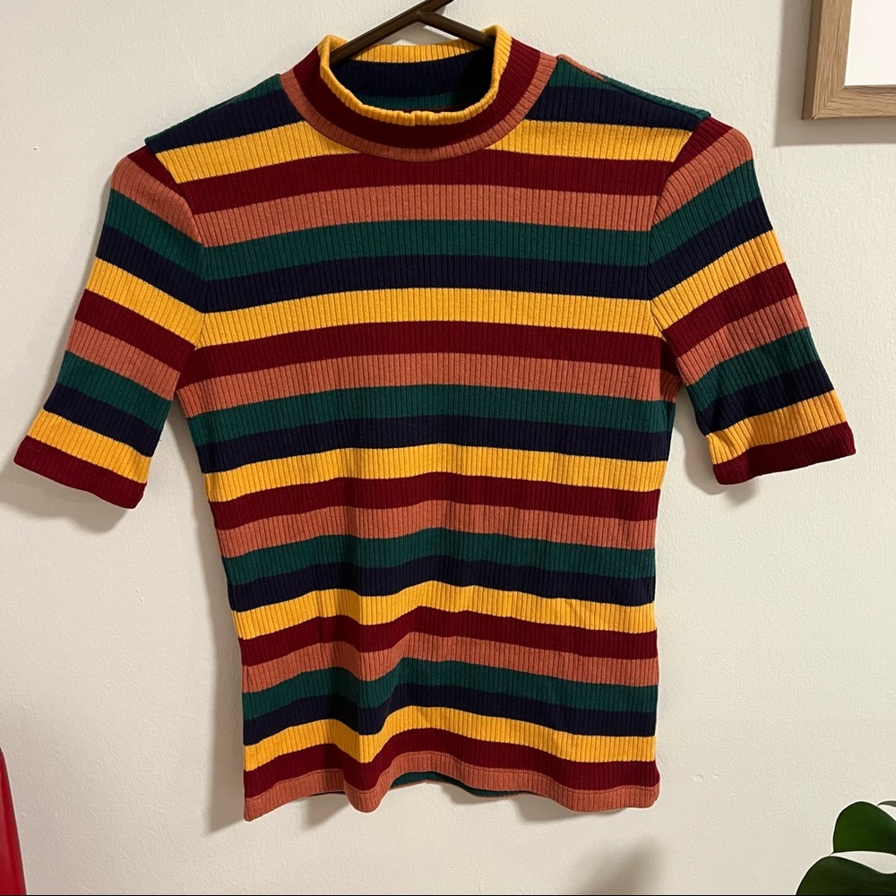 Madewell Mock Neck Short Sleeve Sweater XS